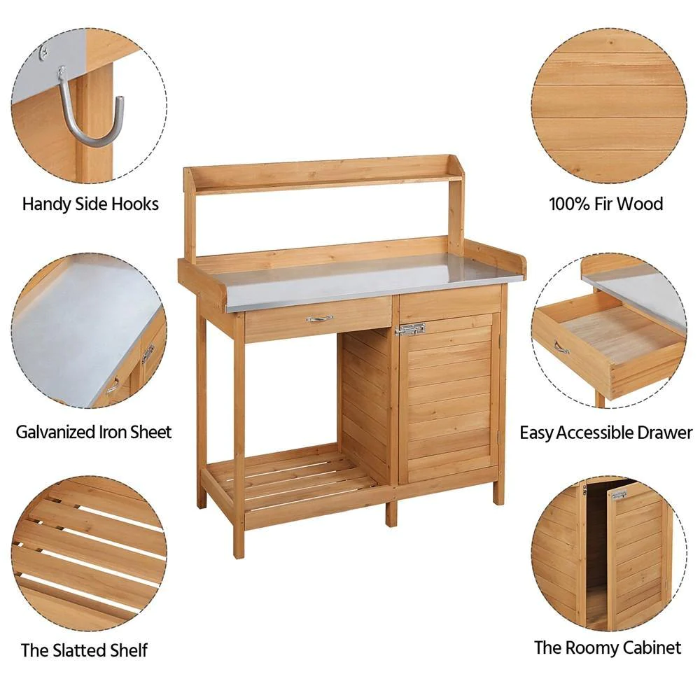 Outdoor Home Use Solid Wood Po - Woodworking Workbench ulasan dan harga