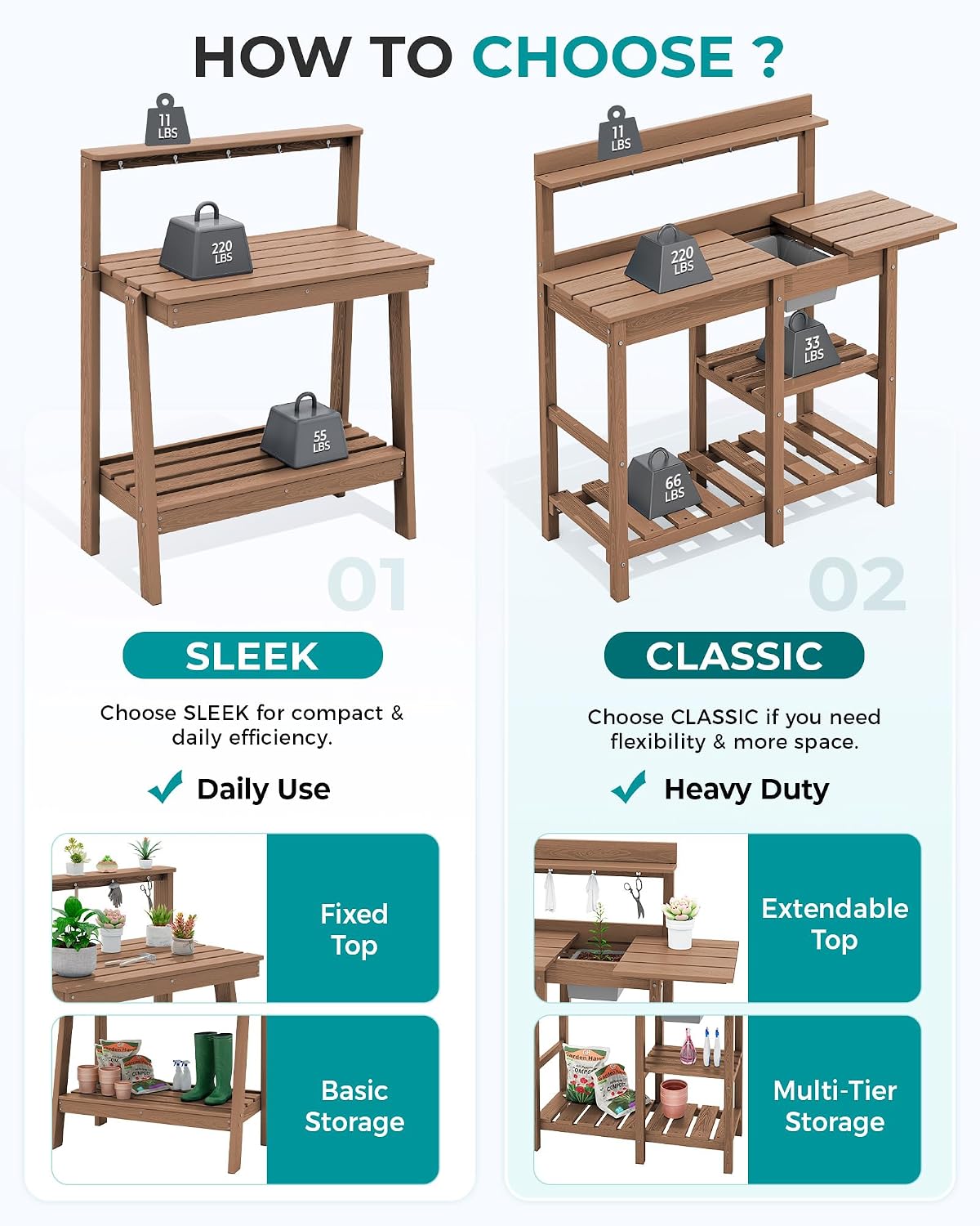 Outdoor Potting Bench Table, T - Woodworking Workbench ulasan dan harga