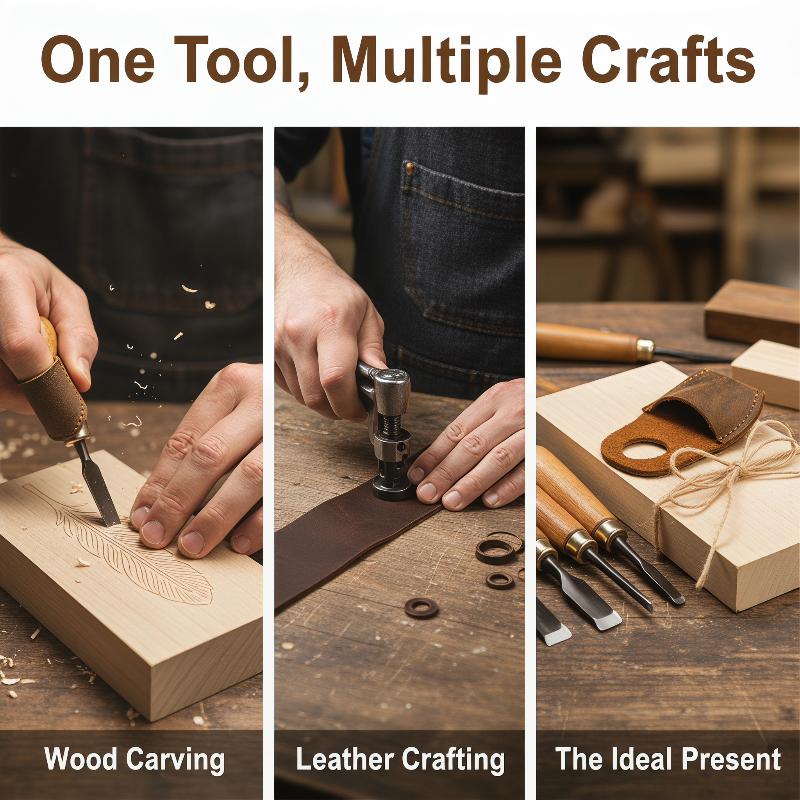 Cowhide Knife Sharpening Finge - Woodworking Kitchen Projects ulasan dan harga
