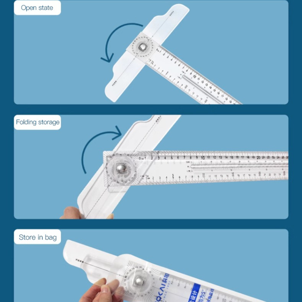 Dual-Sided T Square Ruler Clea - Woodworking Project ulasan dan harga