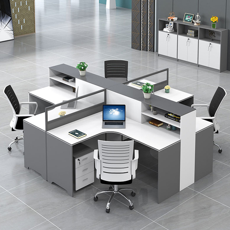 Modern Simple 4/6 Staff Desk T - Woodworking Desk Chair ulasan dan harga