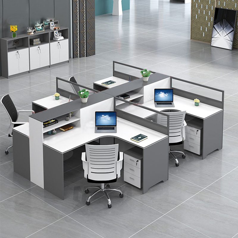 Modern Simple 4/6 Staff Desk T - Woodworking Desk Chair ulasan dan harga