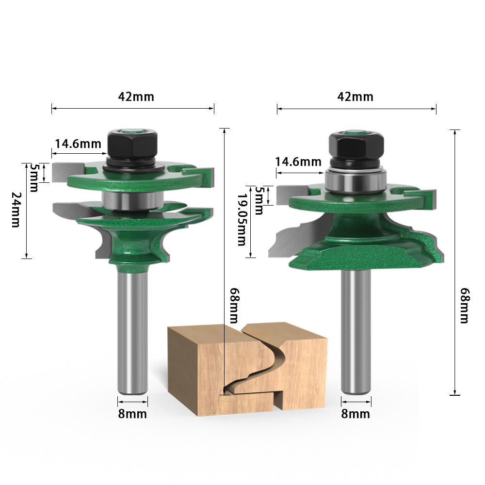 2Pcs Wood Frame Joint Router B - Woodworking Joints ulasan dan harga
