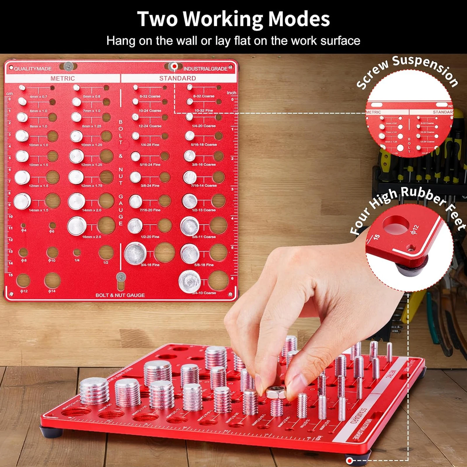 Nut and Bolt Thread Gauge Set  - Woodworking Essential Tools ulasan dan harga