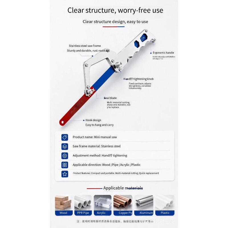 Flexible Heavy Duty Mini Hacks - Woodworking Hand Saw ulasan dan harga
