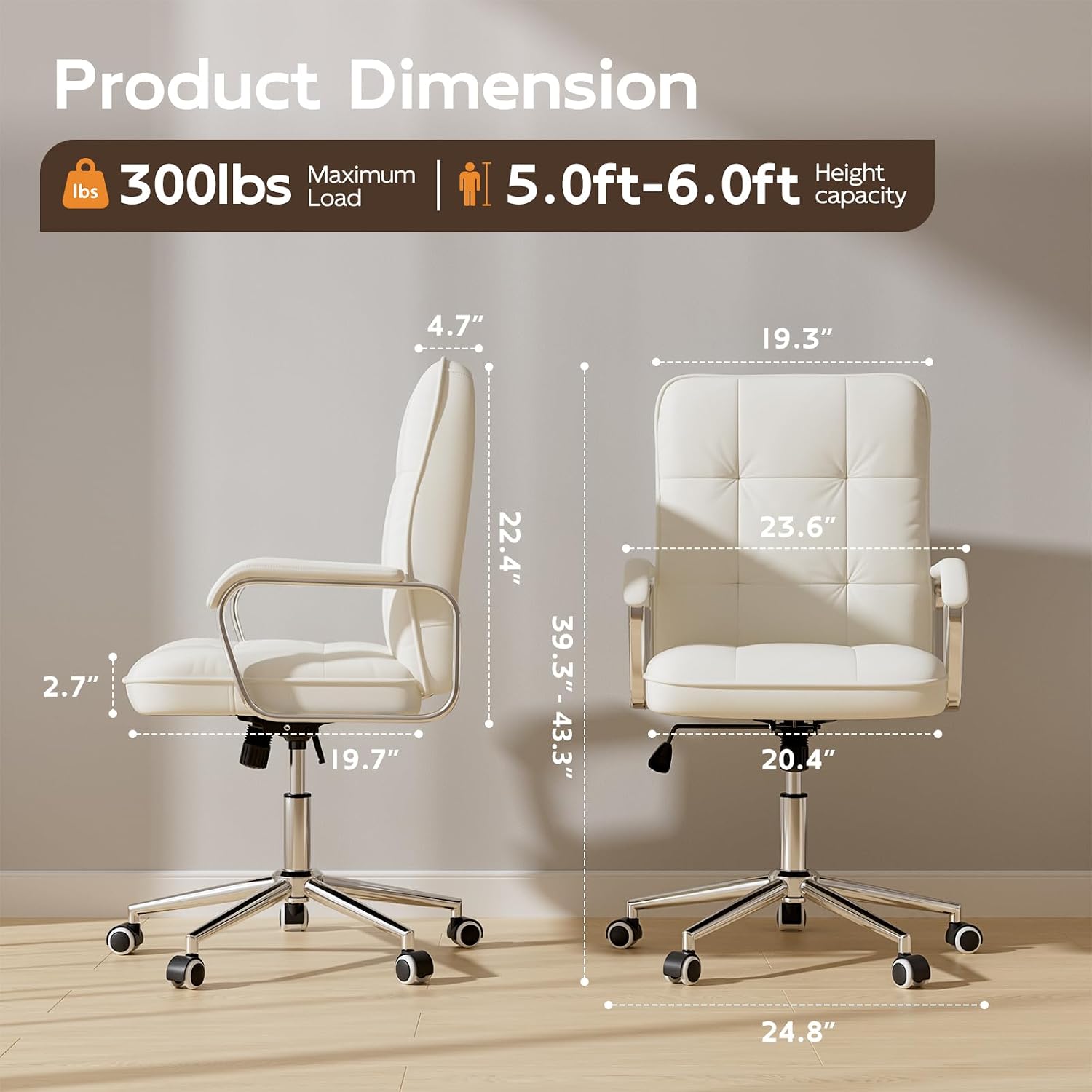 Mid Back Leather Office Desk C - Woodworking Desk Chair ulasan dan harga