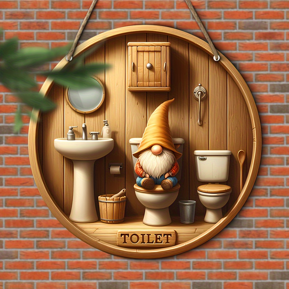 Country gnome toilet logo, woo - Woodworking Logo ulasan dan harga