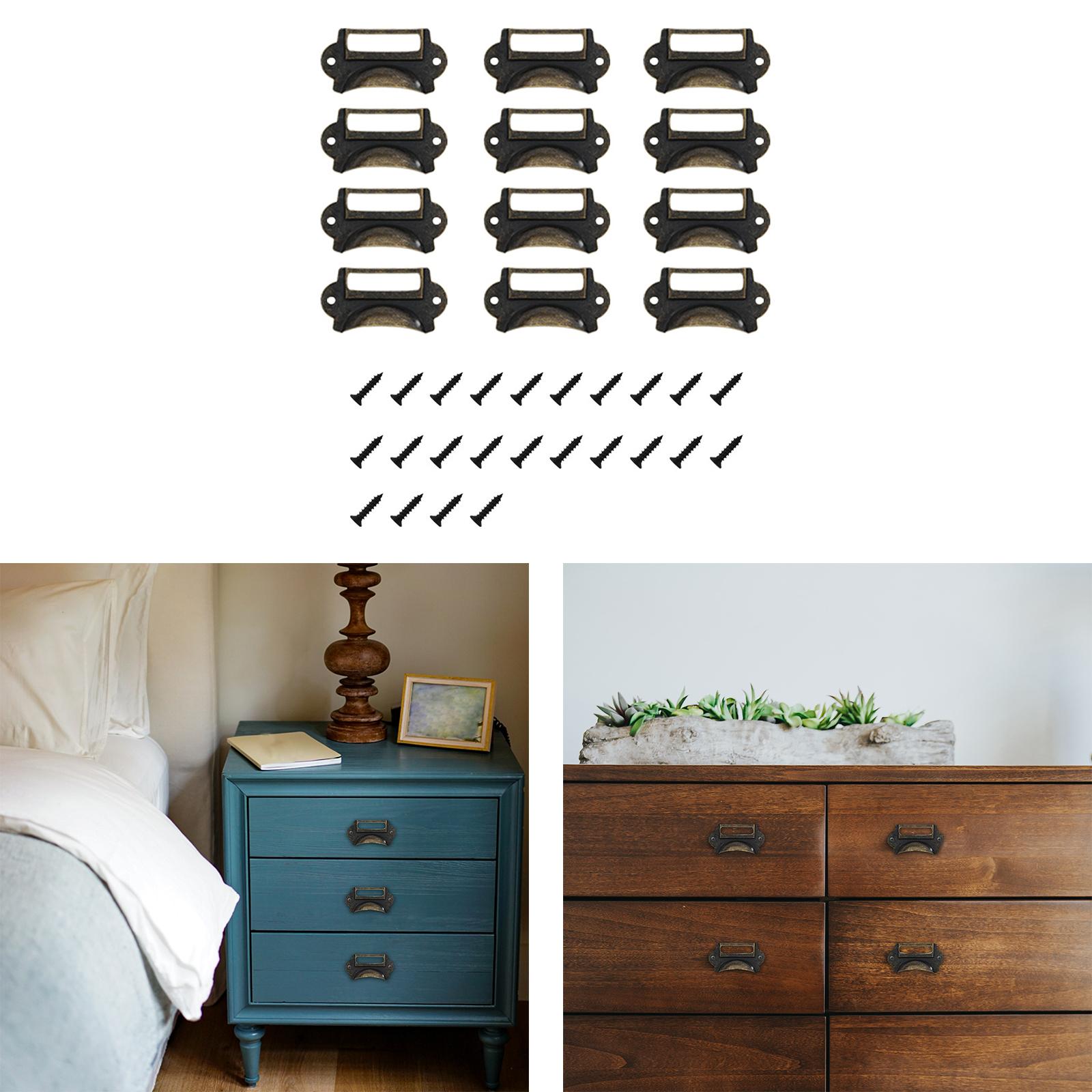12Pcs Retro Style Drawer Pulls - Woodworking Names ulasan dan harga